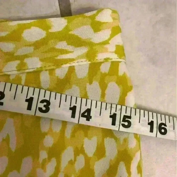 NWT Who What Wear Women's Yellow  Leopard Print Tiered Midi Skirt Size small - Picture 5 of 7